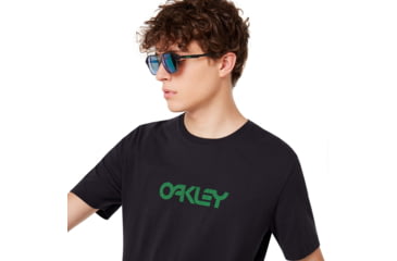 Image of Oakley Allover Logo Tee - Men's, Blackout, Extra Small, 457939-02E-XS