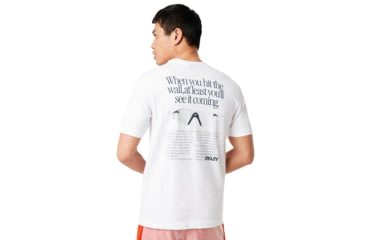 Image of Oakley Back Ad Heritage Tee - Mens, White, Large, 457695-100-L