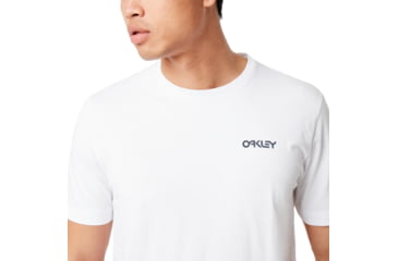 Image of Oakley Back Ad Heritage Tee - Mens, White, Large, 457695-100-L