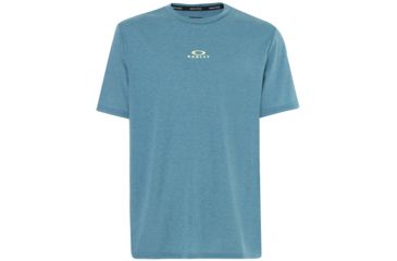 Image of Oakley Bark New Short Sleeve Tee - Mens, Blue Coral Heather, Medium, 457131-6D9-M
