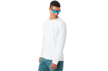Image of Oakley Base Long Sleeve - Mens, White, Medium, 434005-100-M