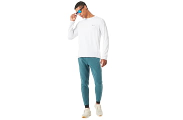 Image of Oakley Base Long Sleeve - Mens, White, Medium, 434005-100-M