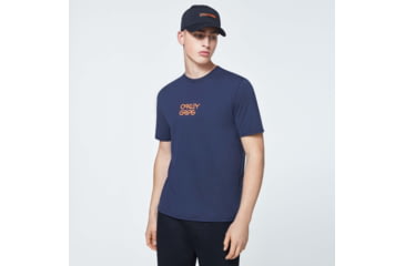Image of Oakley Bold O-Grip Short Sleeve Tee - Mens, Foggy Blue, Extra Large, FOA400579-6FB-XL