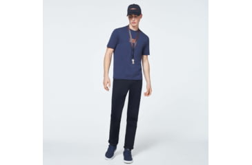 Image of Oakley Bold O-Grip Short Sleeve Tee - Mens, Foggy Blue, Extra Large, FOA400579-6FB-XL