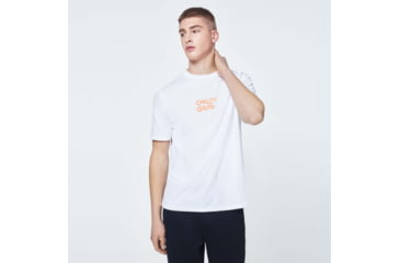 Image of Oakley Bold O-Grip Short Sleeve Tee - Mens, White, Medium, FOA400579-100-M