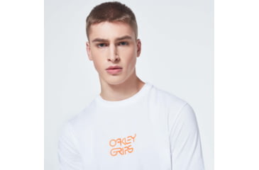 Image of Oakley Bold O-Grip Short Sleeve Tee - Mens, White, Medium, FOA400579-100-M
