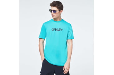 Image of Oakley Camo B1B Logo Short Sleeve Tee - Mens, Wave Blue, 2XL, FOA400034-6W6-XXL