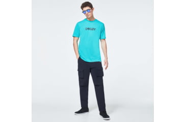 Image of Oakley Camo B1B Logo Short Sleeve Tee - Mens, Wave Blue, 2XL, FOA400034-6W6-XXL