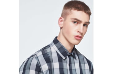 Image of Oakley Checked Woven Long Sleeve Shirt 5 - Mens, Grey Scale Check, Extra Large, FOA400537-9DF-XL