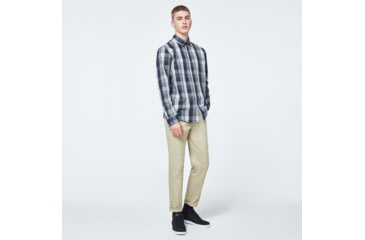 Image of Oakley Checked Woven Long Sleeve Shirt 5 - Mens, Grey Scale Check, Extra Large, FOA400537-9DF-XL