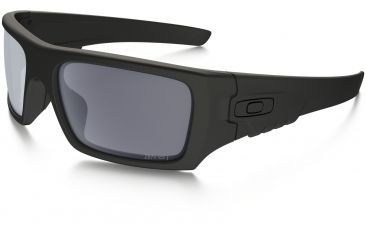 Image of Oakley DET CORD OO9253 Sunglasses 925306-61 - Matte Black Frame, Grey Lenses