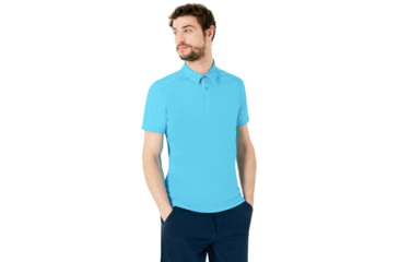 Image of Oakley Divisonal Polo - Mens, Atomic Blue, Extra Large, 433690-6B2-XL