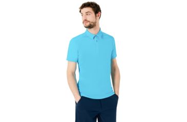 Image of Oakley Divisonal Polo - Mens, Atomic Blue, Large, 433690-6B2-L