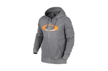Image of Oakley Dwr Ellipse Fz Hoodie - Mens, Athletic Heather Grey, Extra Large, 461535-24G-XL