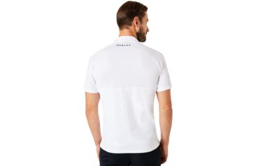 Image of Oakley Engineered Short Sleeve Polo Bomber Collar - Mens, White, Medium, 434221-100-M