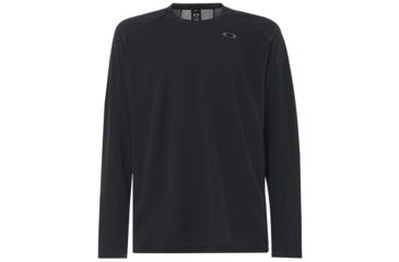 Image of Oakley Enhance Long Sleeve Crew 8.7.02 - Mens, Blackout, 2XL, 434249-02E-XXL