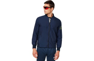 Image of Oakley Enhance Wind Warm Mil Jacket - Mens, Foggy Blue, Large, 412819-6FB-L
