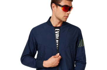 Image of Oakley Enhance Wind Warm Mil Jacket - Mens, Foggy Blue, Large, 412819-6FB-L