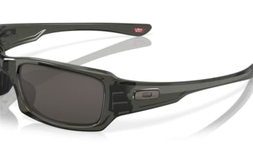 Image of Oakley Fives Squared Mens Sunglasses Grey Smoke Frame, Warm Grey Lens OO9238-05