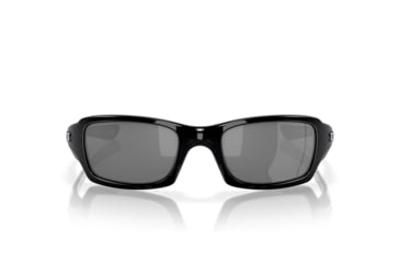 Image of Oakley Fives Squared Mens Sunglasses Polished Black Frame, Black Iridium Polarized Lens OO9238-06