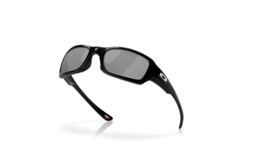 Image of Oakley Fives Squared Mens Sunglasses Polished Black Frame, Black Iridium Polarized Lens OO9238-06