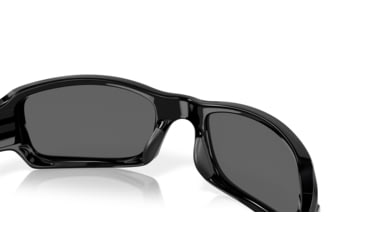 Image of Oakley Fives Squared Mens Sunglasses Polished Black Frame, Black Iridium Polarized Lens OO9238-06