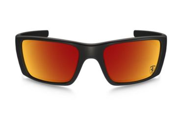 Image of Oakley Fuel Cell Sunglasses Matte Black Frame, Ruby Iridium Lens-OO9096-A8