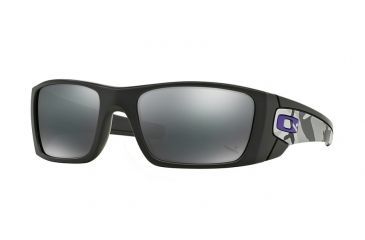 Image of Oakley Fuel Cell Sunglasses 9096A6-60 - Matte Carbon Camo Frame, Black Iridium Lenses