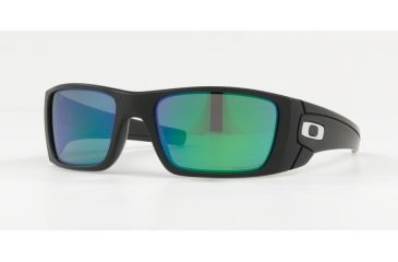 Image of Oakley Fuel Cell Sunglasses 9096J4-60 - Matte Black Frame, Prizm Jade Lenses