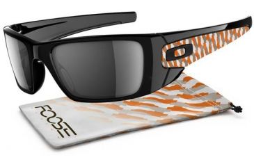 Image of Oakley Fuel Cell Sunglasses, Chip Foose Polished Black Frame and Black Iridium  OO9096-66