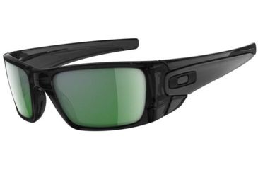 Image of Oakley Fuel Cell Sunglasses, Emerald Iridium Lens, Polished Black Ink Frame OO9096-85