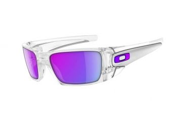 Image of Oakley Fuel Cell Sunglasses - Polished Clear Frame w/ Violet Iridium Lenses OO9096-04