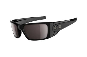 Image of Oakley Fuel Cell Sunglasses - Polished/Matte Black Frame w/ OO Grey Plrz Lenses OO9096-21