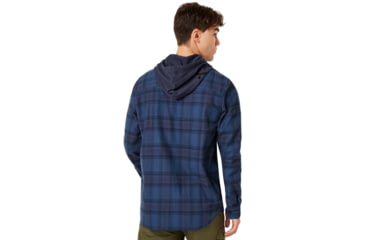 Image of Oakley Icon Hooded Shirt - Mens, Foggy Blue, Large, 401925-6FB-L
