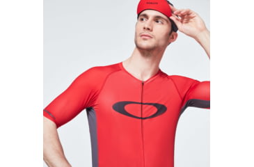 Image of Oakley Icon Jersey 2.0 Cycling T-Shirt - Mens, High Risk Red, Large, FOA400596-43A-L