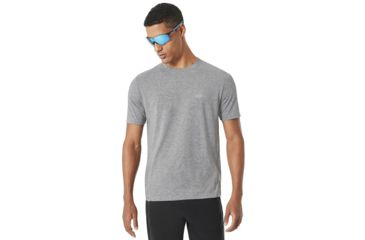 Image of Oakley Link Short Sleeve Top - Mens, Athletic Heather Grey, Large, 433994-24G-L