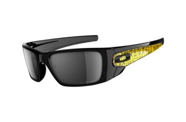 Image of Oakley LiveStrong Fuel Cell Sunglasses - Pol Black Frame w/ Black Irid Lenses OO9096-20
