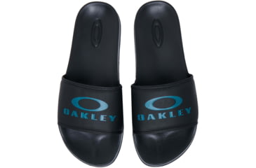 Image of Oakley Logo Ellipse Slide - Mens, Blackout, 7.5, 15205-02E-7.5