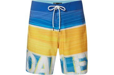 Image of Oakley Logo Shades Boarshort 18in - Mens, Foggy Blue, 36, 482571-6FB-36