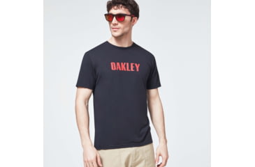Image of Oakley Logo Stars Short Sleeve Tee - Mens, Blackout, Small, FOA400068-02E-S