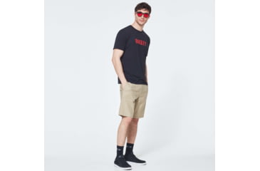 Image of Oakley Logo Stars Short Sleeve Tee - Mens, Blackout, Small, FOA400068-02E-S