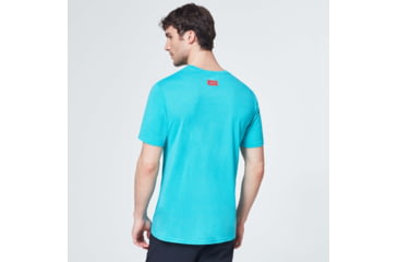 Image of Oakley Logo Stars Short Sleeve Tee - Mens, Wave Blue, Extra Large, FOA400068-6W6-XL