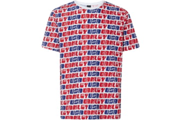 Image of Oakley Logo Usa Allover Tee - Mens, White, Medium, 457884-100-M