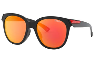 Image of Oakley Low Key OO9433 Sunglasses - Women's, Matte Black, Prizm Ruby, 54, OO9433-943320-54