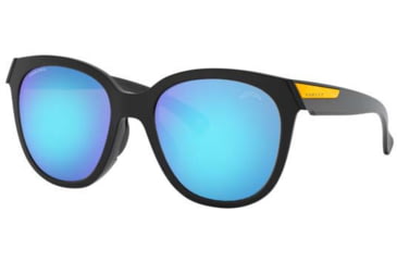 Image of Oakley Low Key OO9433 Sunglasses - Women's, Matte Black, Prizm Sapphire, 54, OO9433-943321-54