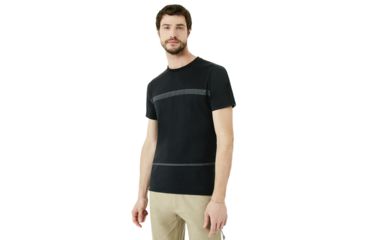 Image of Oakley Method Short Sleeve Stripe - Mens, Blackout, Extra Large 434024-02E-XL