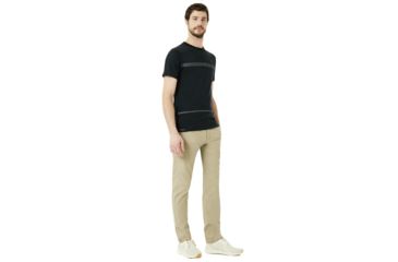 Image of Oakley Method Short Sleeve Stripe - Mens, Blackout, Extra Large 434024-02E-XL