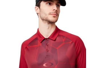 Image of Oakley Mirror Graphic Polo - Mens, Raspberry, Extra Large, 434430-45A-XL