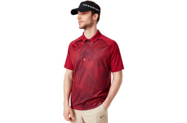 Image of Oakley Mirror Graphic Polo - Mens, Raspberry, Extra Large, 434430-45A-XL