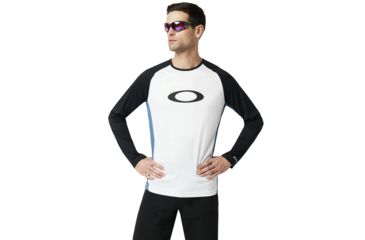 Image of Oakley Mtb Long Sleeve Tech Tee - Mens, Real Teal, Small 434362-6E3-S